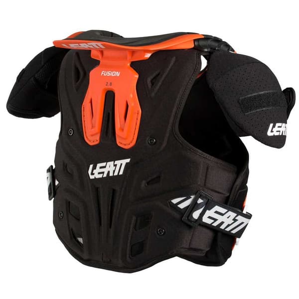 Leatt Suojakaulus Fusion 2.0 And Body Protector Junior Oranssi,Musta L-XL