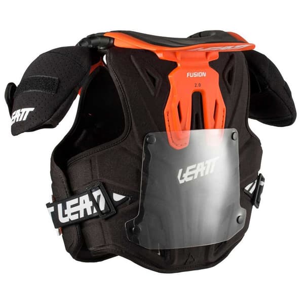 Leatt Suojakaulus Fusion 2.0 And Body Protector Junior Oranssi,Musta L-XL