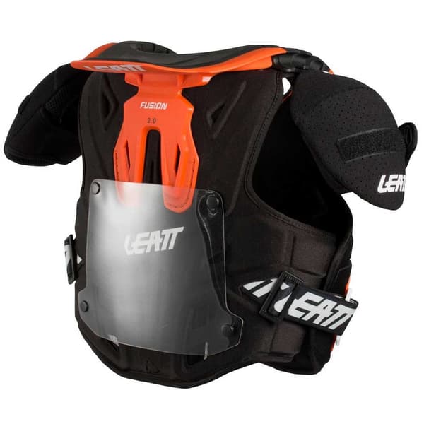 Leatt Suojakaulus Fusion 2.0 And Body Protector Junior Oranssi,Musta L-XL