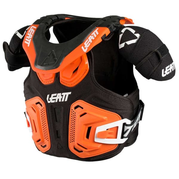 Leatt Suojakaulus Fusion 2.0 And Body Protector Junior Oranssi,Musta L-XL