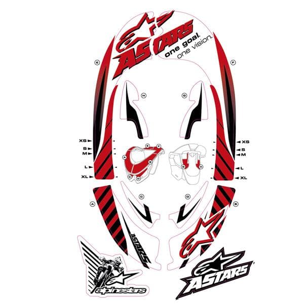 Alpinestars Bionic Neck Graphic Kit Rød,Hvid