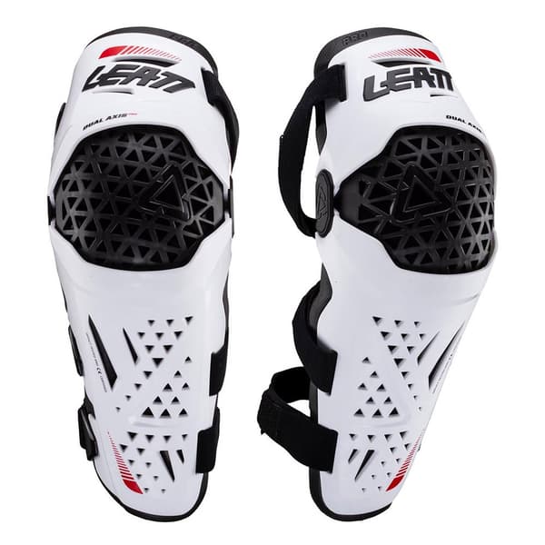 Leatt Dual Axis Pro Knäskydd/skensskydd Vit S-M