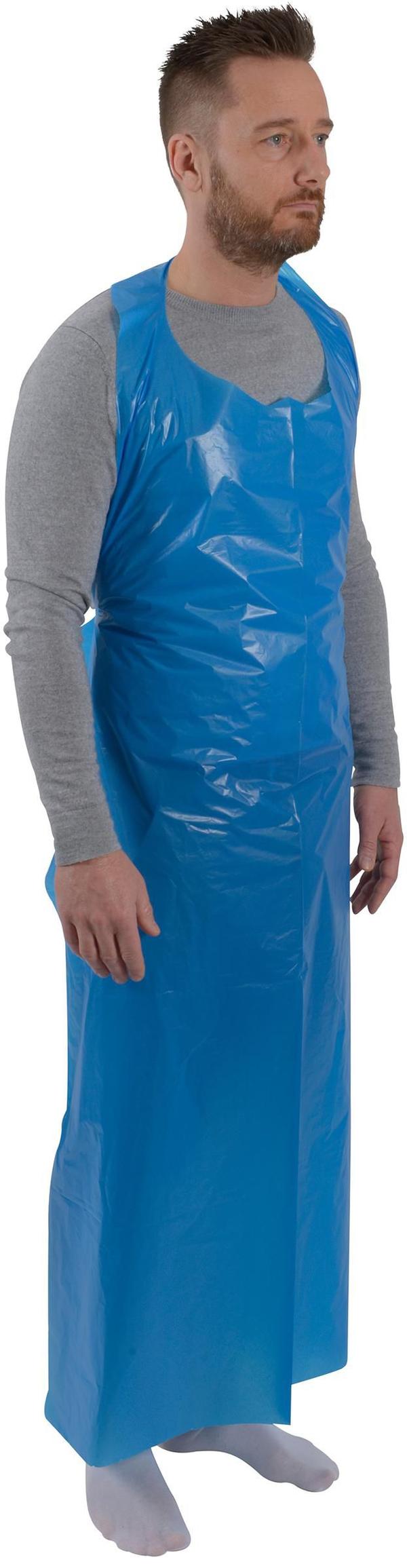 Förkläde 850x1300mm påse blå 100/fp