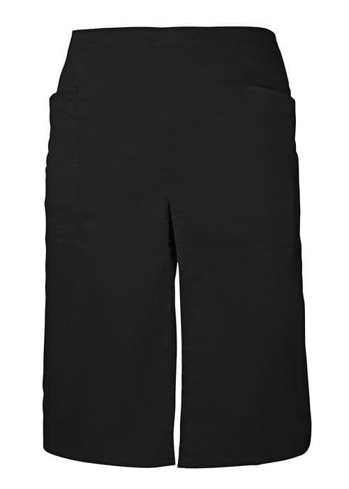 Velilla - 40420900U - Lång förkläde med öppning och fickor Unisex Vuxen, Svart, One Size