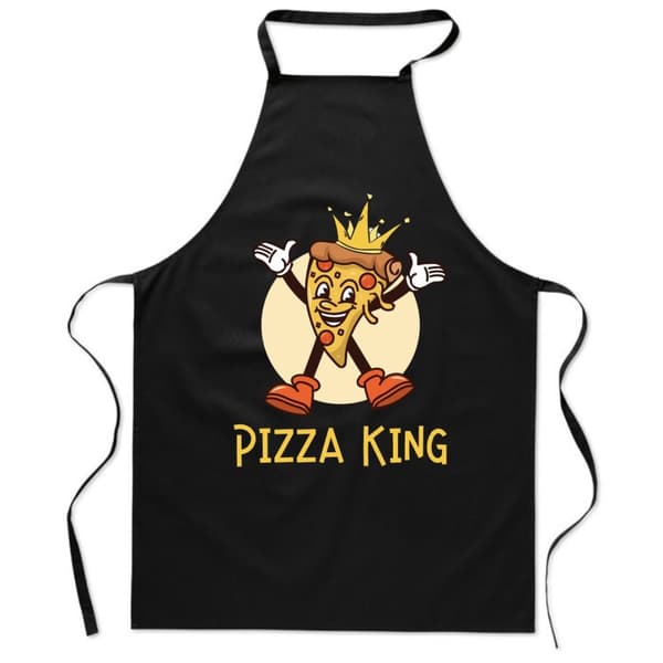 FÖRKLÄDE MED TRYCK kök PIZZA KING Kung av Pizza herrpresent till pappa