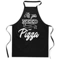 Pikkukuva 1 / 4: Musta KUVIOLLINEN ESILIINU keittiön All You Need Is Love Pizza miesten naisten
