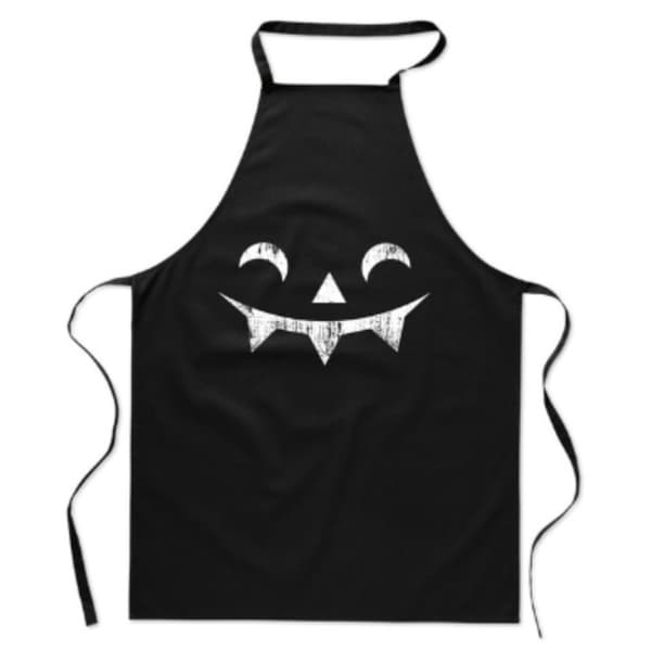 KØKKENFORKLEDE med HALLOWEEN-print Uhyggeligt sjovt græskarsmil