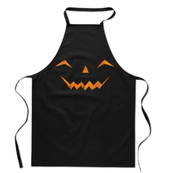 KØKKENFORKLEDE med HALLOWEEN-print Uhyggeligt sjovt græskarsmil