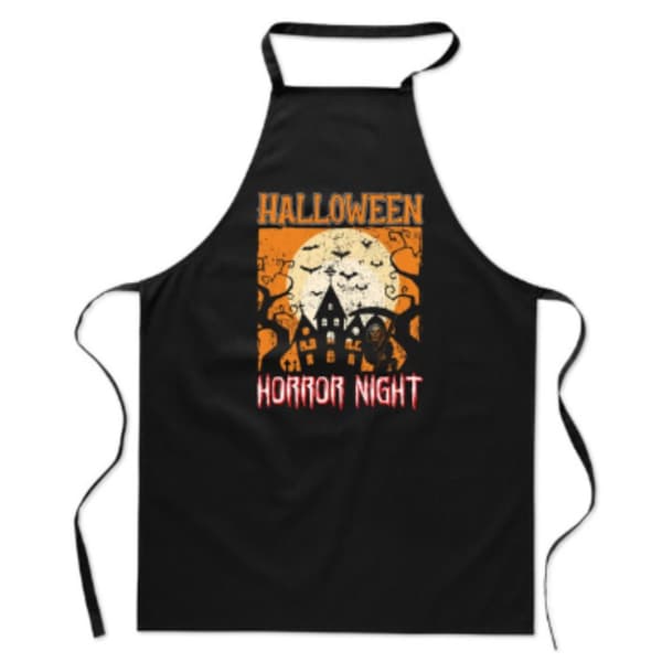 KEITTIÖESILIINA, jossa on painatus HALLOWEEN KAUHUYÖ Pelottava Hauska Linna