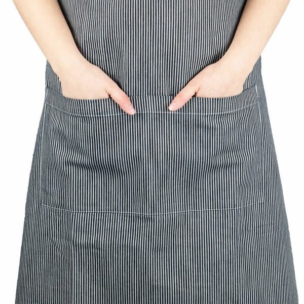Zollner - 4123-3604-075100-996 - Kökförkläde, Grillförkläde med fickor, justerbart, svart vitt