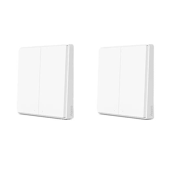 Smart Vægkontakt, ZigBee Trådløs, INGEN Neutral, 2x d1 ingen neutral 1k