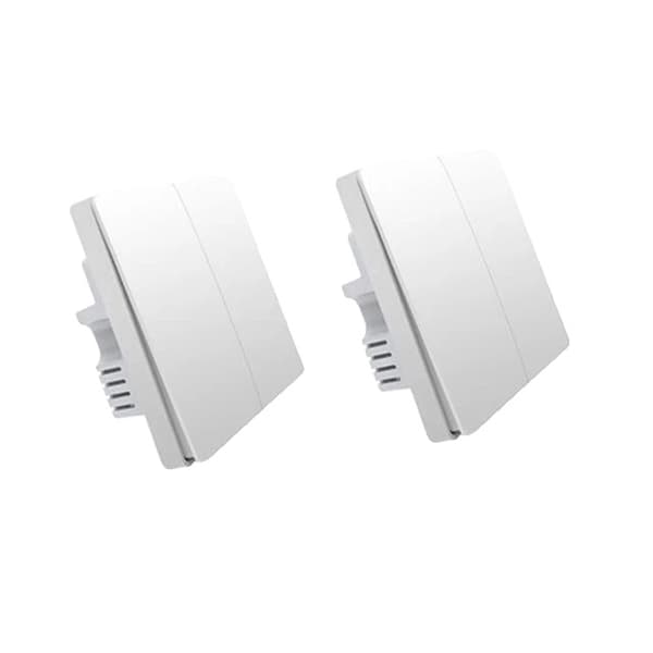 Smart Vægkontakt, ZigBee Trådløs, INGEN Neutral, 2x d1 ingen neutral 1k