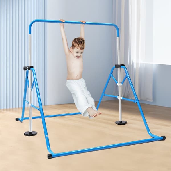 Folding Gymnastikstang, Justerbar Højde 115-155 cm, Indendørs og Udendørs Brug, Sikker og Robust Design