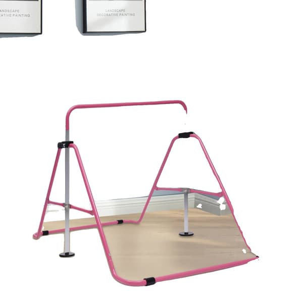 Vaaka-telinevoimistelutanko, säädettävä korkeus, taitettava muotoilu, tukee 100 kg (220,5 lbs)