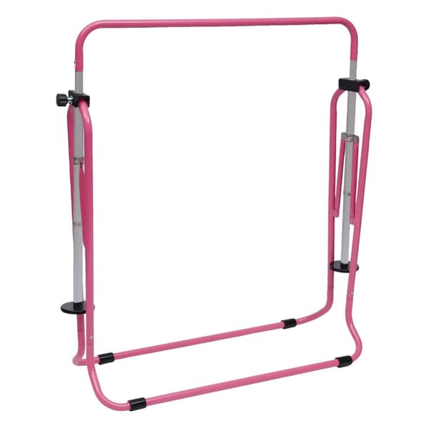 Gymnastikstang, Justerbar højde 33,46"-50,98", Foldbar for nem opbevaring,Lyserød