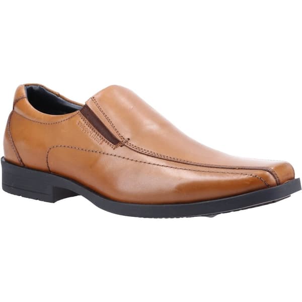 Hush Puppies Mens Brody Leather Shoes Tan 6 UK