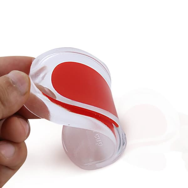 Hælindsats/Skoindsats Transparent Silikone 40-45 Rød