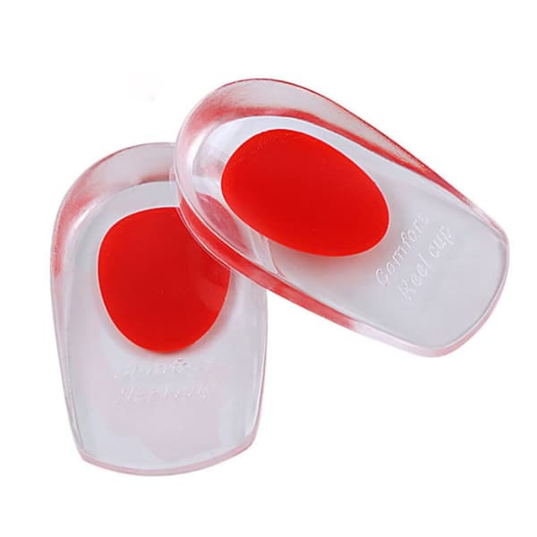 Hælindsats/Skoindsats Transparent Silikone 40-45 Rød 1-Pack