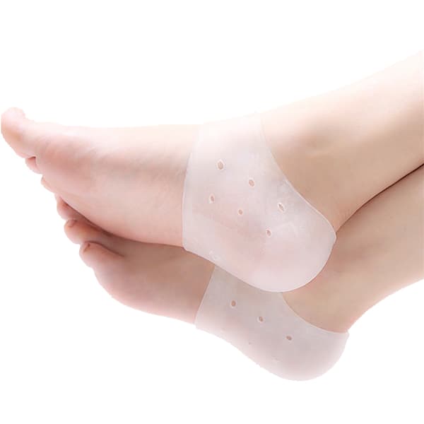 Mjuka Slittåliga Silikon Hälinlägg (1-Par) Beige Beige, MED  HÅL