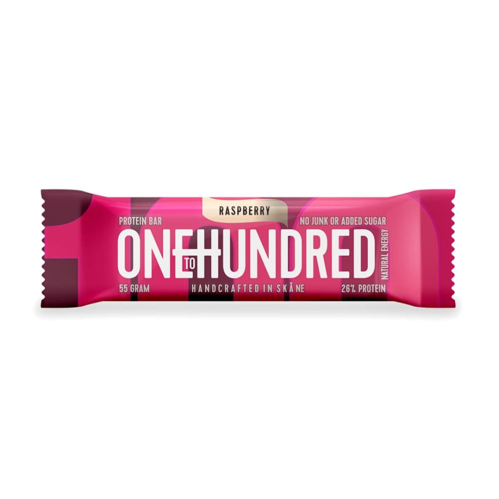 Onetohundred Protein Bar Raspberry 55 g x 12 st