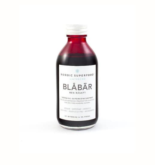 Raw Juice Koncentrat, Blåbär 195ml - Nordic Superfood