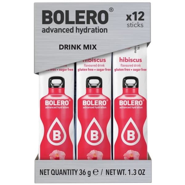 Sticks 12x3g Hibiscus Bolero Energidryck för sport