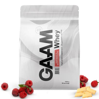 GAAM 100% Whey Premium 1 kg Raspberry White Chocolate