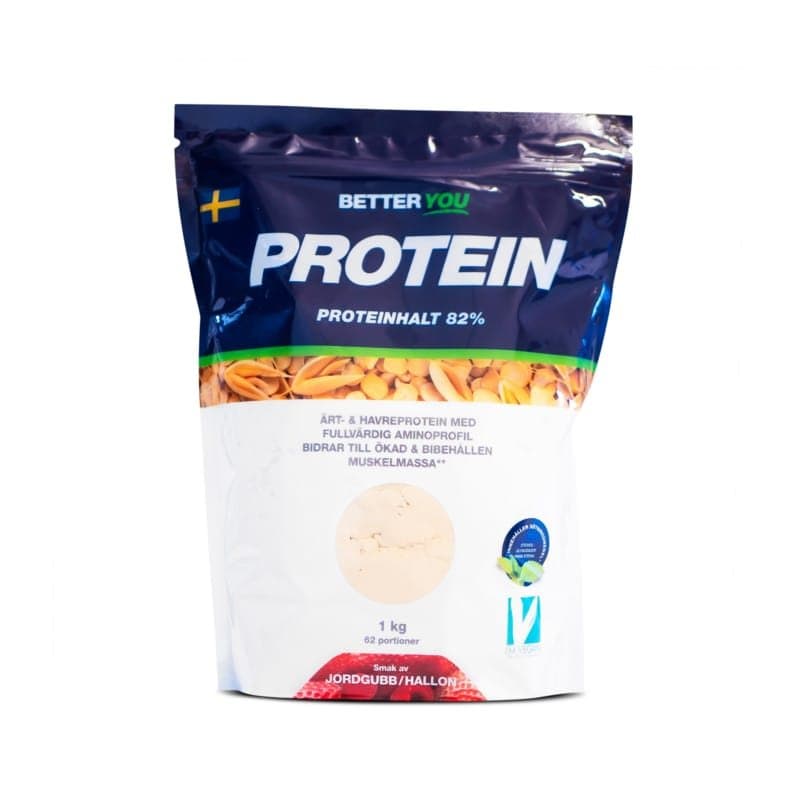 Ärt-Havreprotein Jordgubb/Hallon 1kg