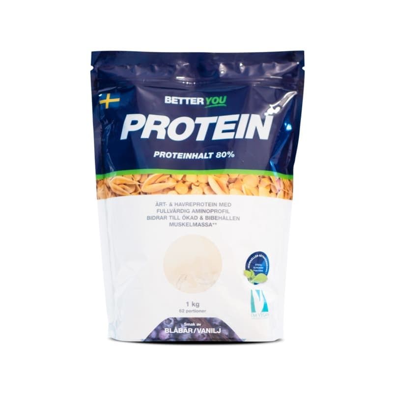 Ärt-Havreprotein Blåbär/Vanilj 1kg