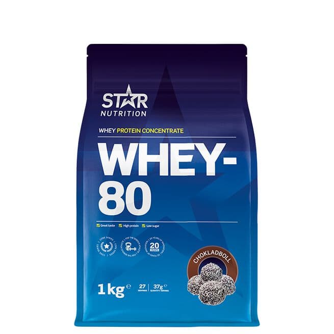 Star Nutrition Whey-80 Chokladboll 1kg