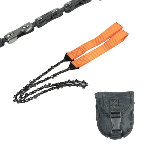 INF Manuell kedjesåg i fickstorlek Orange