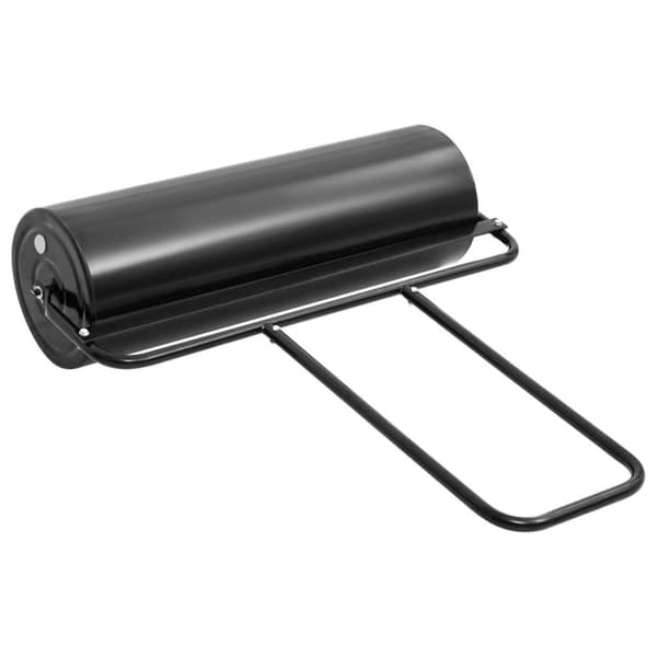 vidaXL Trädgårdsvält med handtag svart 63 cm järn och stål