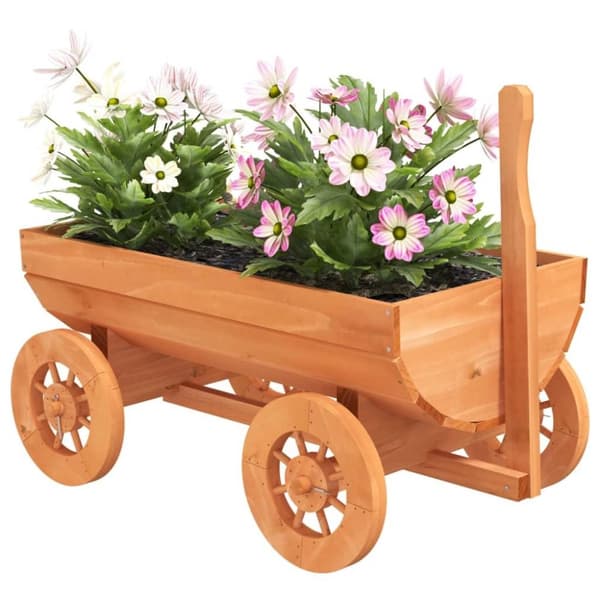 vidaXL dekorativ vogn 70x43x54 cm massivt fyrretræ