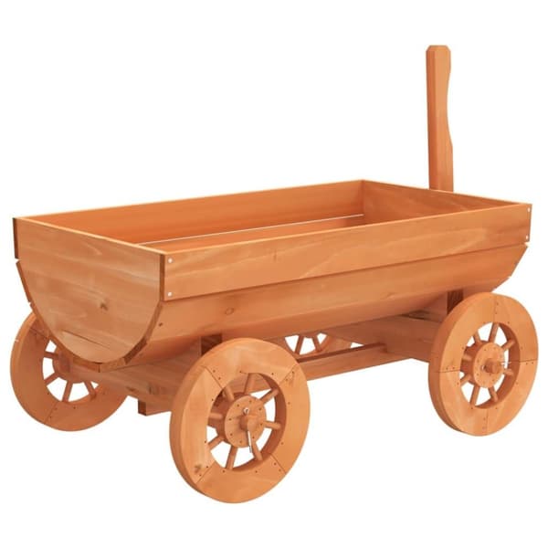 vidaXL Dekorativ vagn 70x43x54 cm Massivt granträ