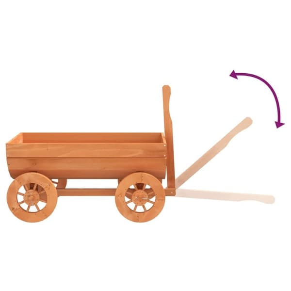 vidaXL Dekorativ vagn 70x43x54 cm Massivt granträ