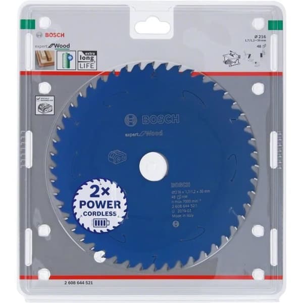 BOSCH 2608644521 EXPERT FÖR TRÄ CIRKELSÅGBLAD 48 TÄNDER 216