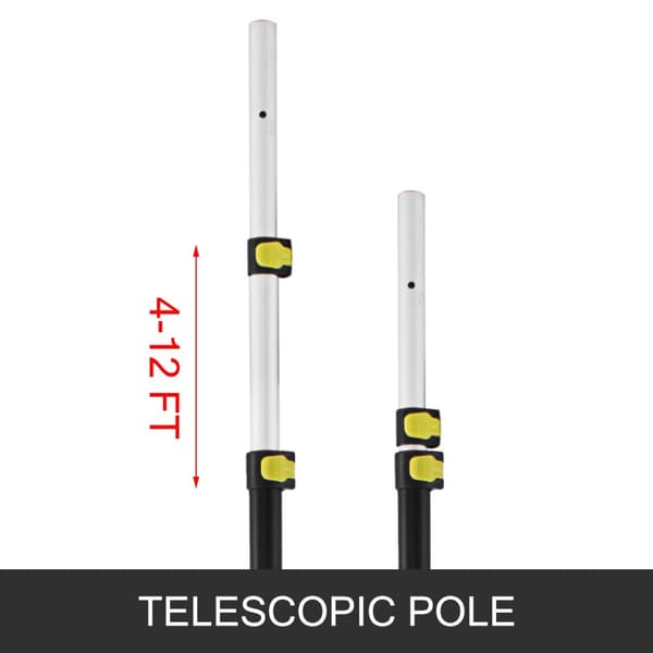 1,2-3,6m räckvidd teleskopstångsåg, slitstarkt material, snabb/ren/smidig skärning, bekväm och arbetsbesparande att använda