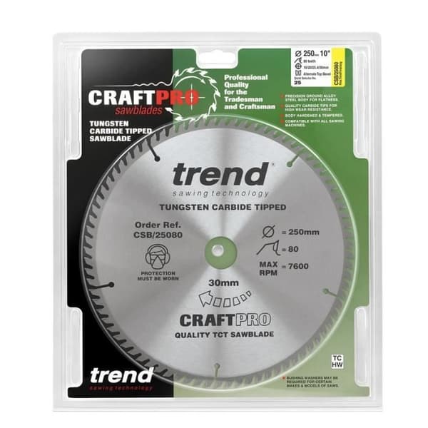 Cirkulär träsågblad Trend 250X30-25.4-20-16 80Z Csb-25080