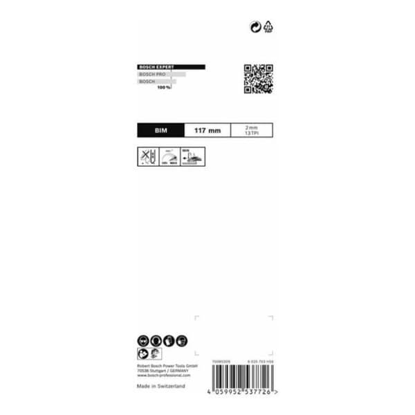 Sågblad - BOSCH - T 308 BFP - 117mm - Pack om 5 - Exakta snitt