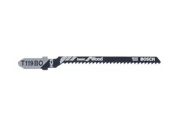 Set med 5 blad för T119BO sticksåg - BOSCH - för böjda och rundade snitt i trä