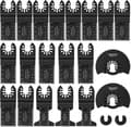 Miniatyrbild 1 av 6: 20-delat universal oscillerande sågbladssats, snabbkopplingstillbehör Kompatibel med Fein Multimaster, Bosch, Dew