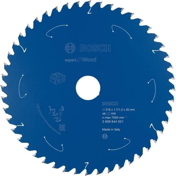 BOSCH 2608644521 EXPERT FÖR TRÄ CIRKELSÅGBLAD 48 TÄNDER 216