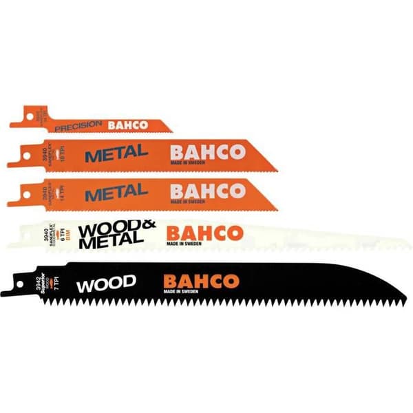 Bahco Sabre sågbladssats för trä och metall - 5 st - 3940-MIX-SET-5P