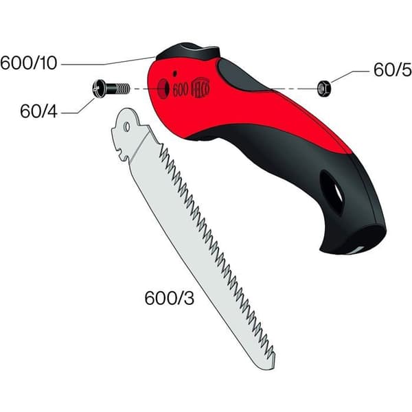 Fällsåg - FELCO - 600 - Blad 16 cm - Dimensioner 350 mm - Klipp Ø 50 mm