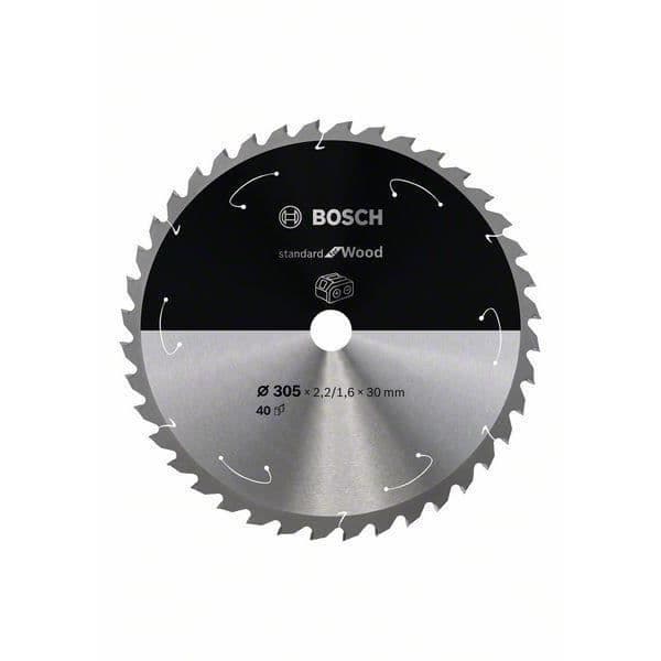 Cirkelsågblad - Bosch - Standard för trä - 305 mm - 40 tänder - 30 mm hål