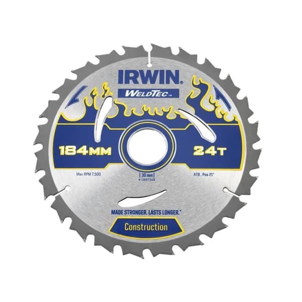 IRWIN Weldtec cirkelsågblad 184 x 30 mm x 24T ATB IRW1897368