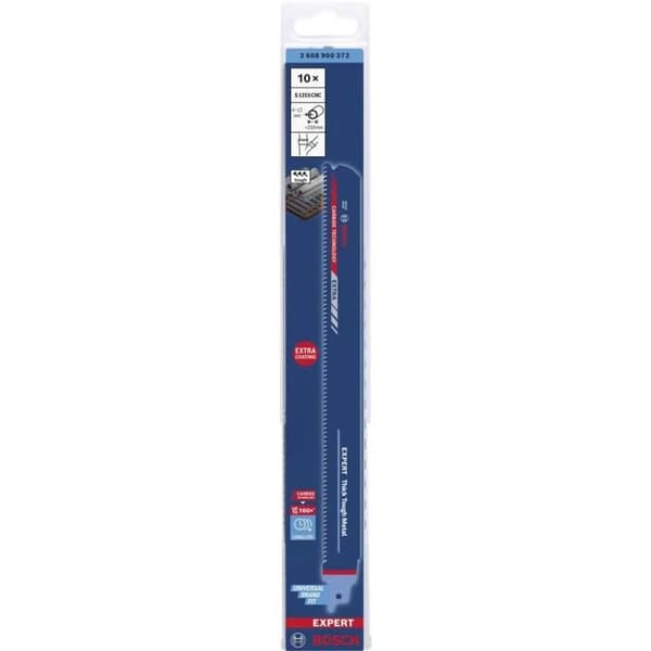 Bosch Tillbehör 2608900372 CHC EXPERT sabelsågblad "Thick Tough Metal" S 1255, 10 stycken Sågbladslängd