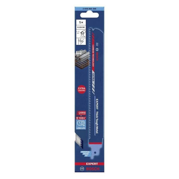 Svärd för sticksåg - BOSCH - S1155CHC - 255mm - Tjock metall - Karbidteknologi