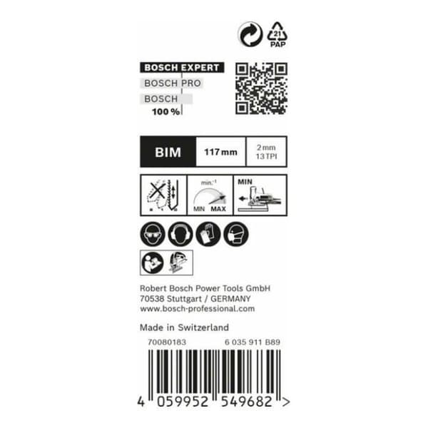 Bosch Expert "Hardwood 2-side clean" T 308 BFP sticksågsblad