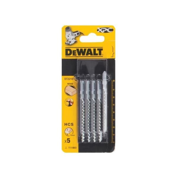 Sticksågsblad - DEWALT - XPC HCS - för trä - Paket om 5 T119BO